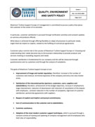 QUALITY, ENVIRONMENT & SAFETY 